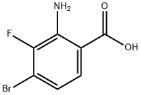 2-アミノ-4-ブロモ-3-フルオロ安息香酸 化学構造式