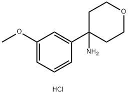 4-(3-Methoxyphenyl)oxan-4-amine hydrochloride Struktur