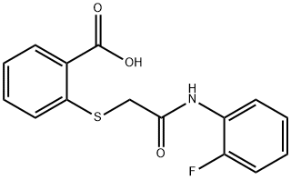 2-{[2-(2-Fluoroanilino)-2-oxoethyl]sulphanyl}benzoic acid Structure