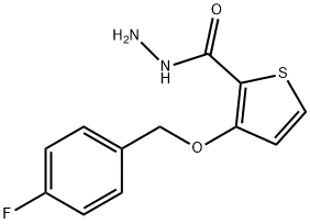 3-(4-Fluorobenzyloxy)thiophene-2-carbohydrazide 97% Structure