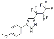 5-(4-Methoxyphenyl)-3-perfluopropyl-1H-pyrazole Struktur