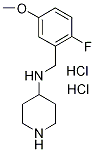 2-Fluoro-5-methoxy-N-(piperidin-4-yl)benzylamine dihydrochloride, 4-Fluoro-3-{[(piperidin-4-yl)amino]methyl}anisole dihydrochloride Struktur