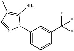 4-Methyl-1-[3-(trifluoromethyl)phenyl]-1H-pyrazol-5-amine Struktur