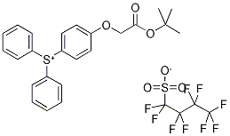 TERT-BUTYL 2-[4-(DIPHENYLSULPHONIUM)PHENOXY]ACETATE, NONAFLATE SALT, , 结构式