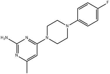 4-[4-(4-Fluorophenyl)piperazin-1-yl]-6-methylpyrimidin-2-amine Struktur