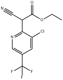 2-[3-氯-5-(三氟甲基)吡啶-2-基]-2-氰基乙酸乙酯 结构式