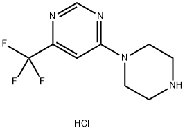 4-(Piperazin-1-yl)-6-(trifluoromethyl)pyrimidine dihydrochloride Struktur