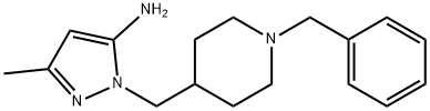 1-[(1-Benzylpiperidin-4-yl)methyl]-3-methyl-1H-pyrazol-5-amine Struktur