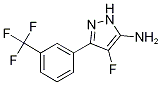 4-Fluoro-3-[3-trifluoromethyl)phenyl]-1H-pyrazol-5-amine, 3-(5-Amino-4-fluoro-1H-pyrazol-3-yl)benzotrifluoride 结构式