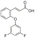 (2E)-3-[2-(3,5-Difluorophenoxy)phenyl]acrylic acid, trans-3-[2-(3,5-Difluorophenoxy)phenyl]prop-2-enoic acid Struktur