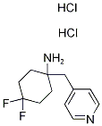 4,4-Difluoro-1-(pyridin-4-ylmethyl)cyclohexan-1-amine dihydrochloride Struktur