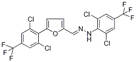 5-[2,6-dichloro-4-(trifluoromethyl)phenyl]-2-furaldehyde 2-[2,6-dichloro-4-(trifluoromethyl)phenyl]hydrazone Structure