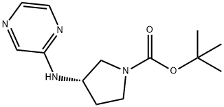 tert-Butyl (3S)-3-(pyrazin-2-ylamino)pyrrolidine-1-carboxylate Structure
