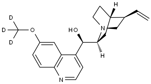 Quinine-methoxy-D3 Struktur