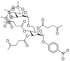 4-Nitrophenyl 6-O-(2,3,4,6-Tetraacetyl-α-D-mannopyranosyl)-2,3,4-tri-O-levulinoyl-α-D-mannopyranoside Structure