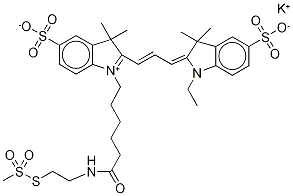 CYANINE 3 MONOFUNCTIONAL MTSEA DYE, POTASSIUM SALT Structure