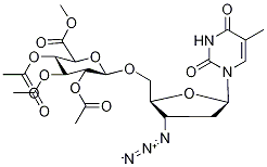 3'-Azido-3'-deoxythymidine-methyl-d3-2,3,4-Tri-O-acetyl--D-glucuronide, Methyl Ester Structure