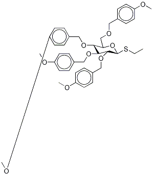Ethyl-tetra-O-(4-methoxybenzyl)--D-thioglucopyranoside Structure