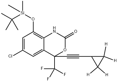8-(tert-Butyldimethylsilyloxy) 8-Hydroxy Efavirenz-d4 Struktur
