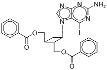 [(1S)-(1α,2β,3β)]-3-(2-Amino-6-iodo-7H-purin-7-yl)-1,2-cyclobutanedimethanol Dibenzoate Ester, 1246812-29-2, 结构式
