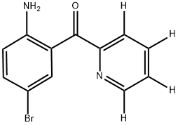 2-(2-Amino-5-bromobenzoyl)pyridine-d4, 1246820-98-3, 结构式