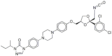 Des[2-(1,2,4-triazolyl)] Itraconazole-2-isocyanate Struktur
