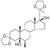(5β,17α)-Dihydroxy-6α-(methyl-d3)-pregnane-3,20-dione-3,20-bis(ethyleneketal) Struktur