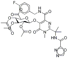 Raltegravir 2,3,4-Tri-O-acetyl-β-D-glucuronide Methyl Ester-d3 Structure