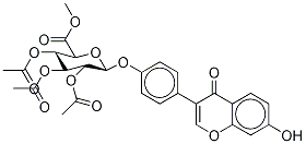 Daidzein 4'-Tri-O-acetyl-β-D-glucuronic Acid Methyl Ester Structure