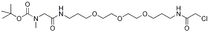 N'-(13-ChloroacetaMido-4,7,10-trioxatridecanyl)-N-Methyl-N-tert-butoxycarbonyl-glycinaMide Structure