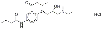 rac 3-Deacetyl-3-butanoyl Acebutolol-d5 Hydrochloride Structure