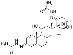 11,16,17,21-Tetrahydroxypregna-1,4-diene-3,20-hydrazinecarboxaMide Structure