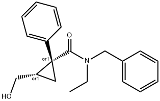 rac N-Benzyl-N-ethyl-2-(hydroxyMethyl)-1-phenyl-cyclopropanecarboxaMide Structure