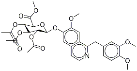 6-Demethyl Papaverine  2,3,4-Tri-O-acetyl-β-D-glucuronide Methyl Ester Structure