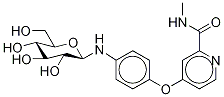1-[4-[[2-[(MethylaMino)carbonyl]-4-pyridinyl]oxy]phenyl]aMino-1-deoxy-β-D-glucopyranose Structure