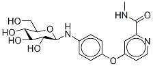 1-[4-[[2-[(MethylaMino)carbonyl]-4-pyridinyl]oxy]phenyl]aMino-1-deoxy-β-D-glucopyranose,,结构式