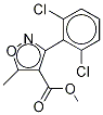 3-(2,6-ジクロロフェニル)-5-メチル-4-イソオキサゾリルカルボン酸-13C4酸メチルエステル 化学構造式