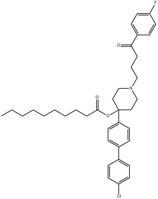 4-Dechloro-4-(4-chlorophenyl) Haloperidol Decanoate  Structure