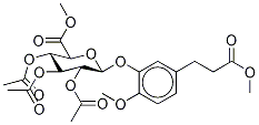 Dihydro Isoferulic Acid 3-O-(2,3,4-tri-O-Acetyl-β-D-glucuronide) Dimethyl Diester Structure