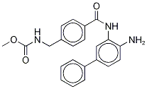 N-[[4-[[(4-Amino[1,1'-biphenyl]-3-yl)amino]carbonyl]phenyl]methyl]carbamic Acid Methyl Ester-d3 化学構造式