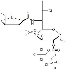 3,4-O-Isopropylidene Clindamycin B 2-[Bis(2,2,2-trichloroethyl)phosphate] Structure