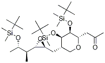 [2S-[2α,3β(1R*,2R*)]]-4,8-Anhydro-1,3,7-trideoxy-5,6-bis-O-[(1,1-dimethylethyl)dimethylsilyl]-7-[[3-[2-[[(1,1-dimethylethyl)dimethylsilyl]oxy]-1-methylpropyl]oxiranyl]methyl]-L-talo-2-octulose-d5 Structure