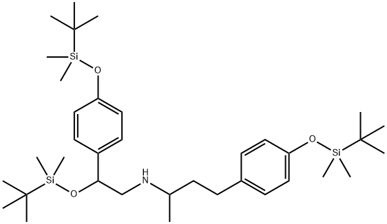 Tri-O-(tert-butyldimethylsilyl) Ractopamine Struktur