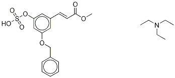 3-Benzyloxy-5-hydroxyphenylpropenoic Acid 3-Sulfate Methyl Ester Triethylamine Structure