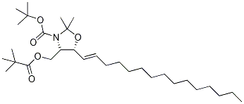N-BOC-1-PIVALOYL-D-ERYTHRO-SPHINGOSINE-2,3-N,O-ACETONIDE Structure