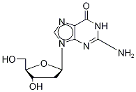 2Deoxyguanosine-13C,15N2 Structure