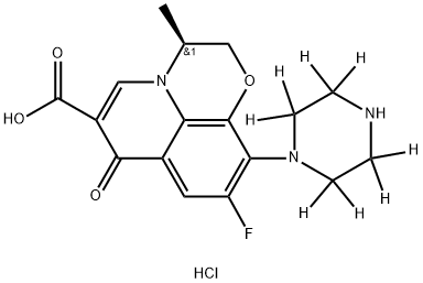 Desmethyl Levofloxacin-d8 Hydrochloride Struktur