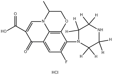 Desmethyl Ofloxacin-d8 Hydrochloride Struktur