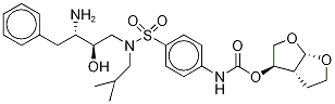 (3R,3aS,6aR)-Hexahydrofuro[2,3-b]furan-3-yl-4-(N-((2R,3S)-3-amino-2-hydroxy-4-phenylbutyl)-N-isobutyl-d9-sulfamoyl)phenylcarbamate(Darunavir-d9 Impurity) Structure