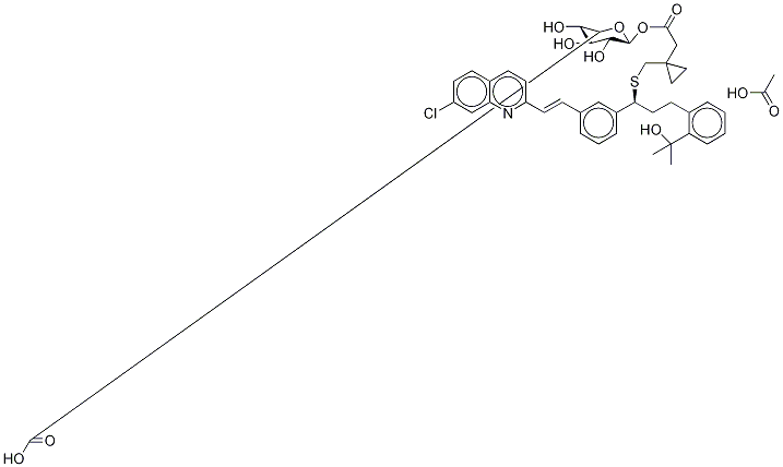 Montelukast Acyl--D-glucuronide Acetic Acid Salt Structure